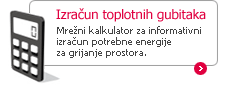 Online kalkulator – Izračun toplotnih gubitaka / grijanje