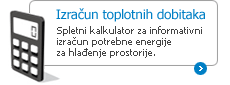Online kalkulator - Proračun toplotnih dobitaka / hlađenje