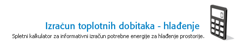 Proraun toplotnih dobitaka - hlaenje