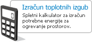 Spletni kalkulator - Izračun toplotnih izgub / ogrevanje